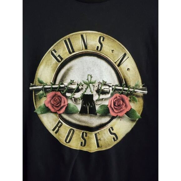 T-SHIRT-GUNS N' ROSES-Rock Band-Black-Gold Logo-Cotton-Unisex-Size XXL - Picture 3 of 9
